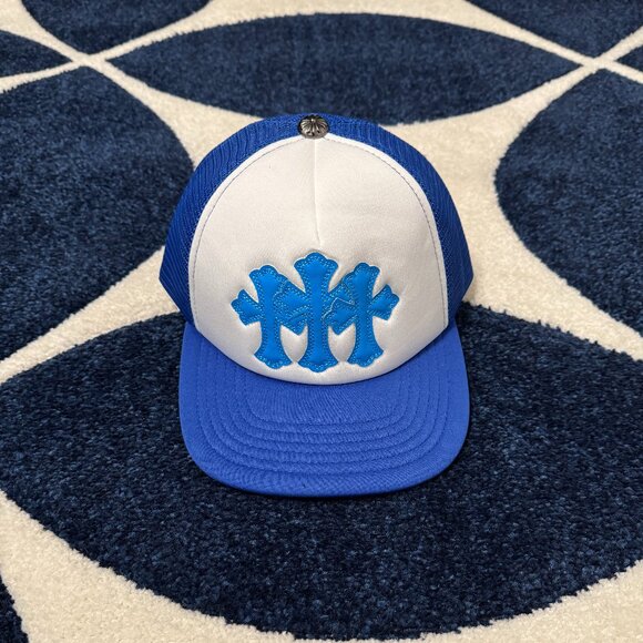 Chrome Hearts Other - Chrome Hearts Blue Triple Cross Snapback Hat